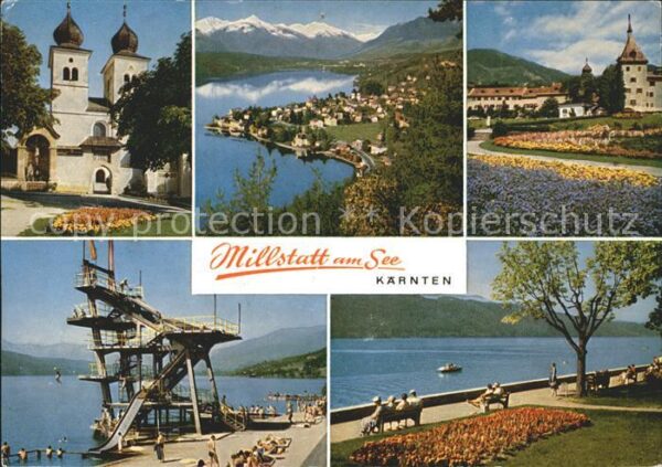 Millstatt Millstaettersee Stiftskirche Reisseckgruppe Strandpark