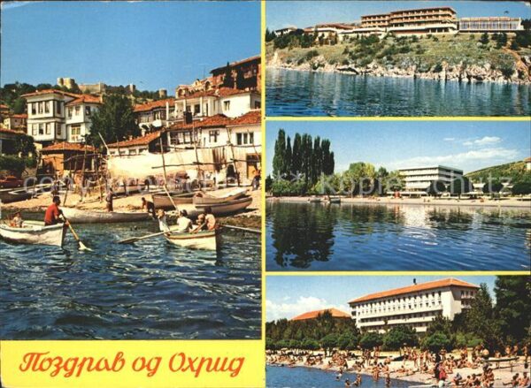 Ohrid Hafen Boote Strand Hotels