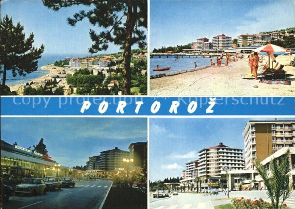 Portoroz Strand Strassenansicht Restaurant Havar