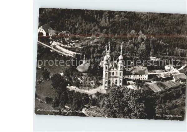 Wuerzburg Fliegeraufnahme Wallfahrtskirche Käppel