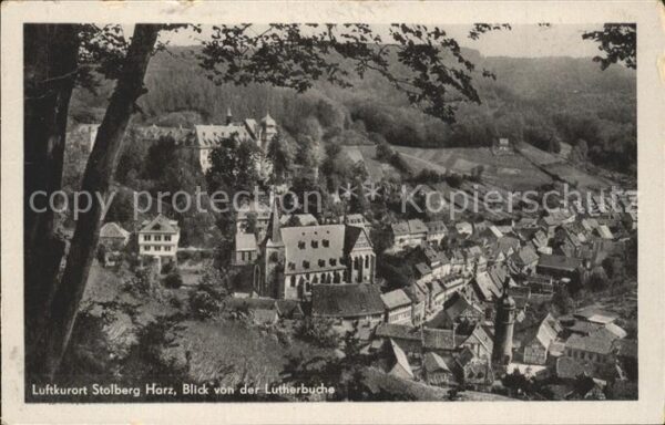 Stolberg Harz Blick von der Lutherbuche