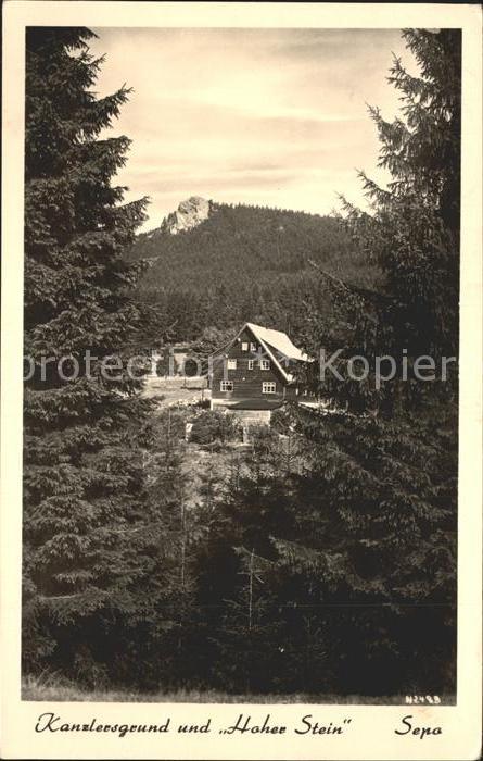 Oberschoenau Thueringen Kanzlersgrund und Hoher Stein