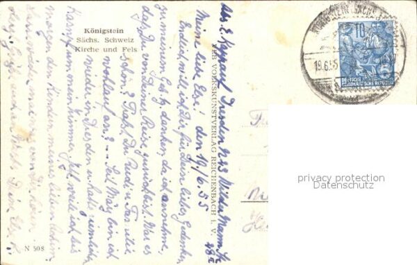 Koenigstein Saechsische Schweiz Kirche und Fels – Bild 2