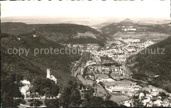 Honau Lichtenstein Schloss Lichtenstein Fliegeraufnahme