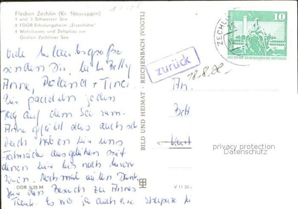 Flecken Zechlin Schwarzer See Wohnboote Zeltplatz – Bild 2