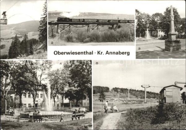 Oberwiesenthal Erzgebirge Keilberg Schmalspurbahn Postmeilensäule