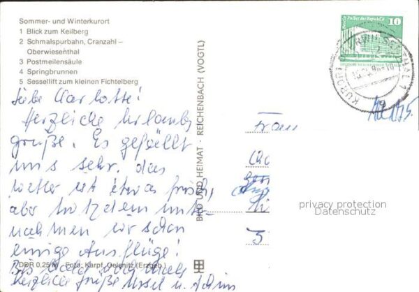 Oberwiesenthal Erzgebirge Keilberg Schmalspurbahn Postmeilensäule – Bild 2