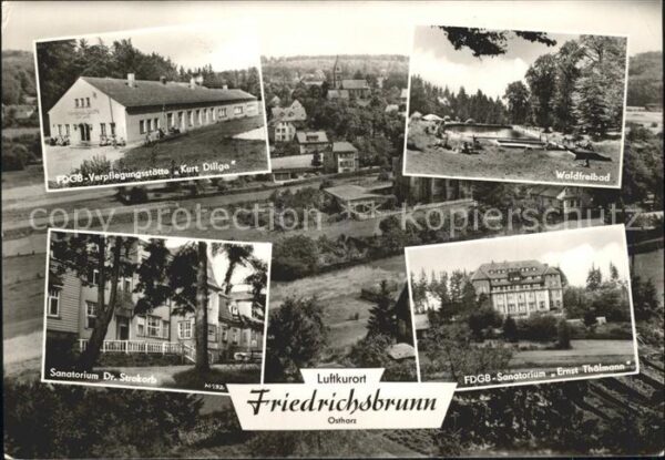 Friedrichsbrunn Harz Waldfreibad Sanatorium Dr. Strokorb