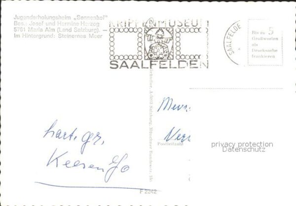 Maria Alm Steinernen Meer Jugenderholungsheim Sonnenhof – Bild 2