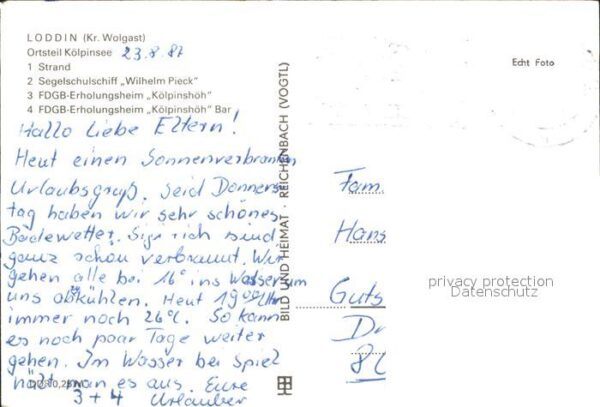 Loddin Segelschulschiff Wilhelm Pieck Erholung – Bild 2