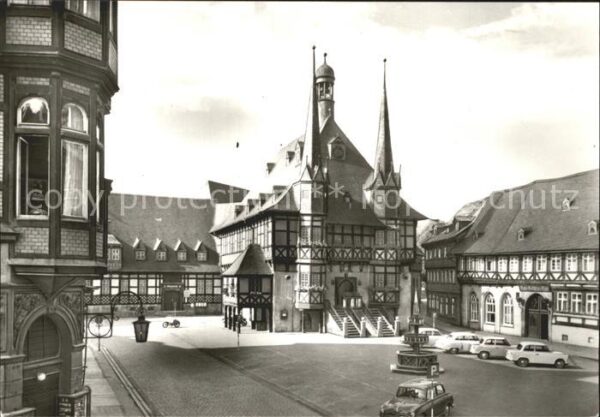 Wernigerode Harz Marktplatz mit Rathaus Hotel Gothisches