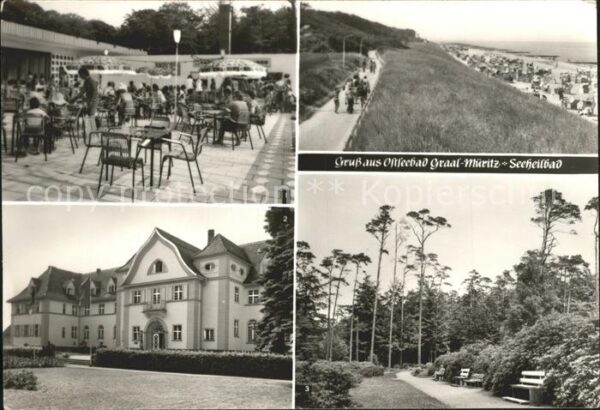 Graal-Mueritz Ostseebad Cafe-Eis-Terrasse an der Broiler Gastst