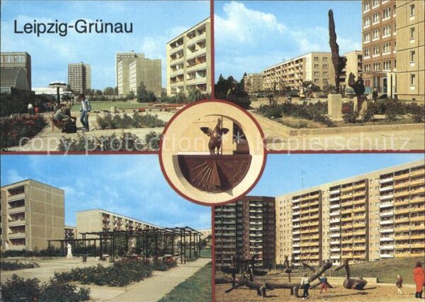 Gruenau Leipzig Alte Salzstrasse Sonnenuhr Grünauer All