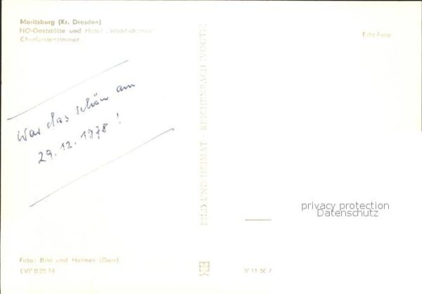 Moritzburg Sachsen HO Gaststätte und Hotel Waldschänke Chu – Bild 2