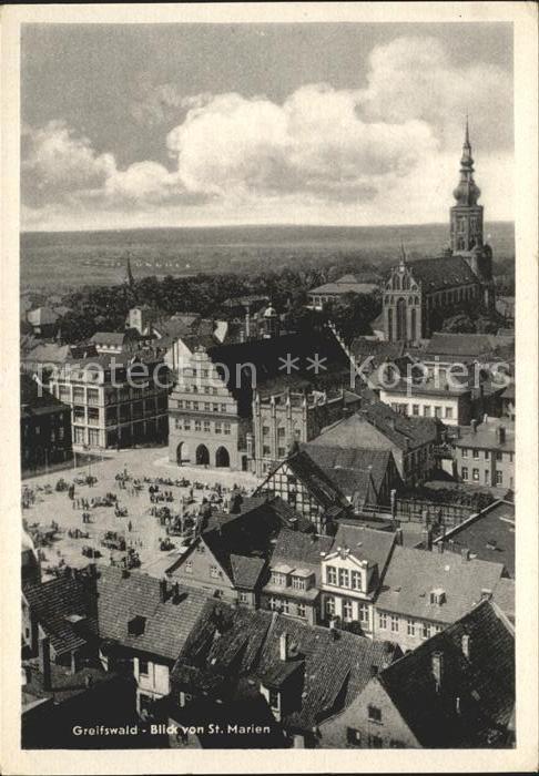 Greifswald Mecklenburg Vorpommern Blick von St Marien