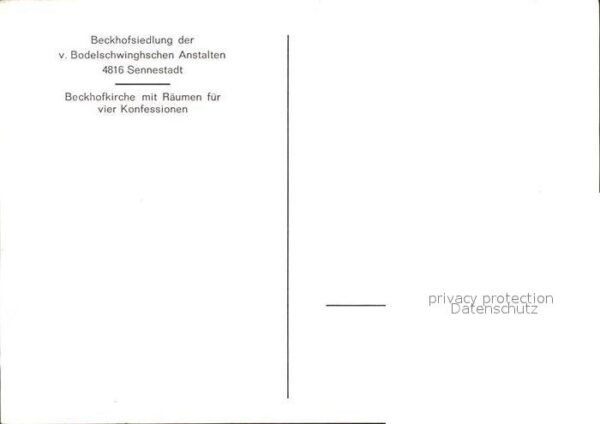 Sennestadt Beckhofkirche mit Räumen für 4 Konfessi – Bild 2