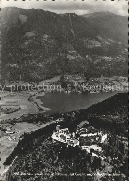 Villach Kaernten Restaurant Ruine Landskron Fliegeraufna