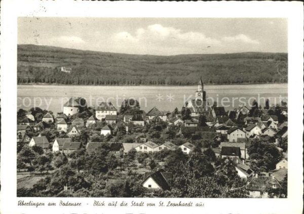 Ueberlingen Bodensee Blick auf Stadt und See