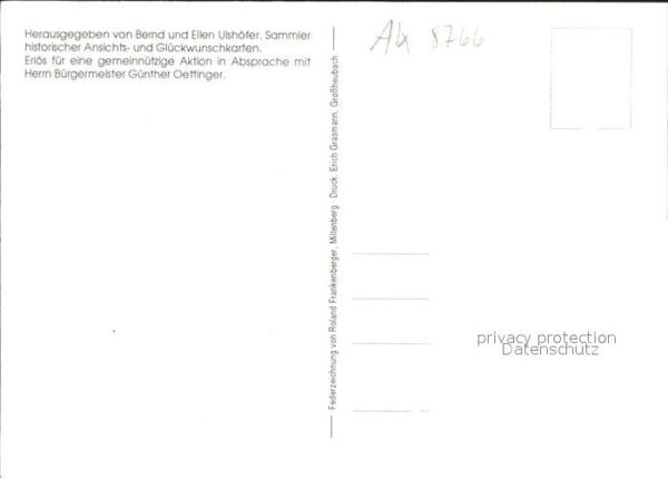 Grossheubach Kirche Rathaus Federzeichnung – Bild 2