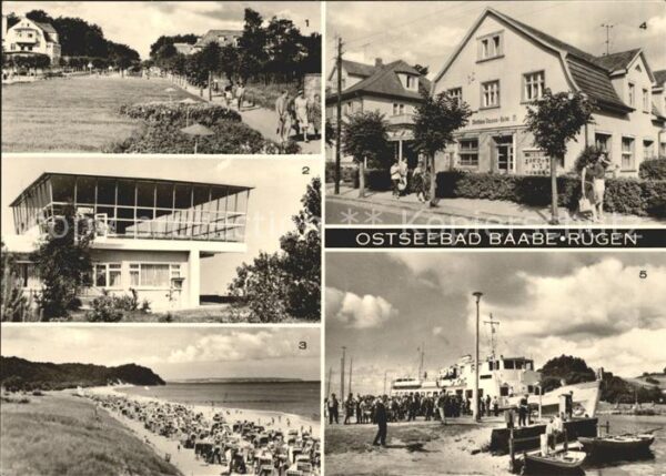 Baabe Ostseebad Ruegen HO Gaststätte Inselparadies Strand FDGB