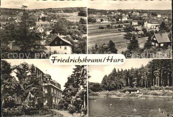 Friedrichsbrunn Harz Ortsansichten Panorama Schwimmbad