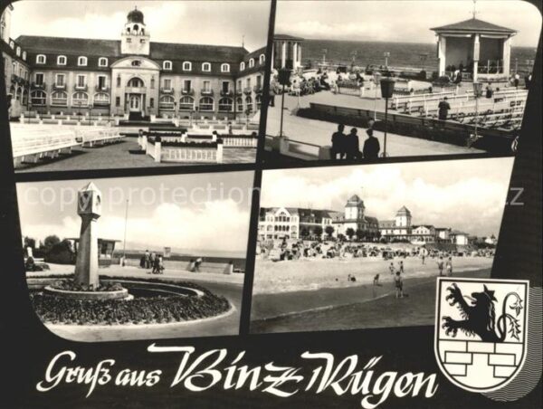 Binz Ruegen Schloss Musikpavillon Blumenbeet Strand
