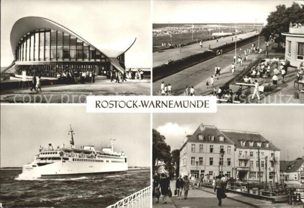 Warnemuende Ostseebad Gaststätte Teepott Strandpromenade Fähr