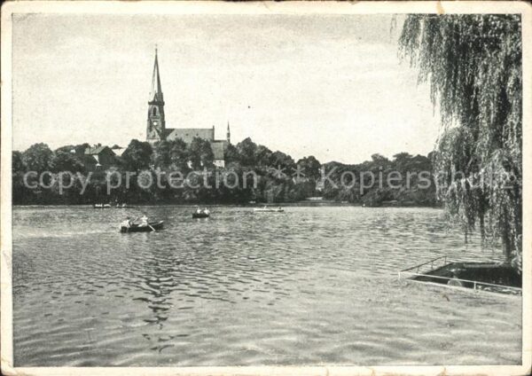 Chemnitz Schlossteich Kirche Bootspartie