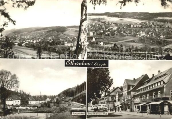 Olbernhau Erzgebirge Panorama Rungstocktal Ernst Thälmann Pl