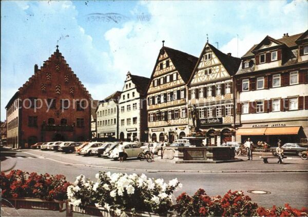 Bad Mergentheim Marktplatz mit Milchlingsbrunnen