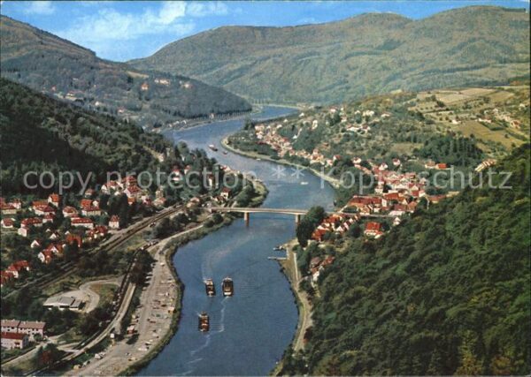 Schlierbach Heidelberg Partie im Neckartal mit Aue Ziegelhause