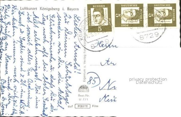 Koenigsberg Bayern Ortsansicht mit Kirche Luftkurort – Bild 2