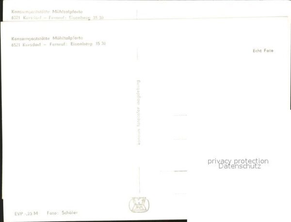 Kursdorf Konsumgaststätte Mühltalpforte – Bild 2