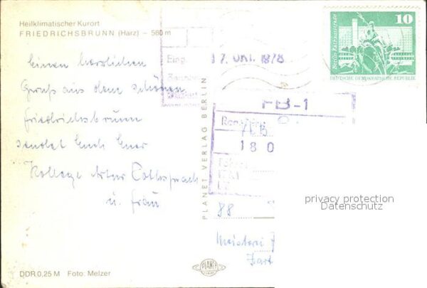 Friedrichsbrunn Harz Teilansicht Heilklimatischer Kurort – Bild 2
