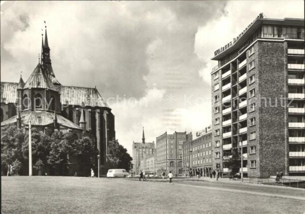Rostock Marienkirche und Lange Strasse