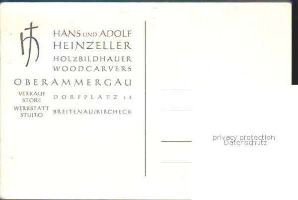 Oberammergau Hans und Adolf Heinzeller Holzbildhauer – Bild 2