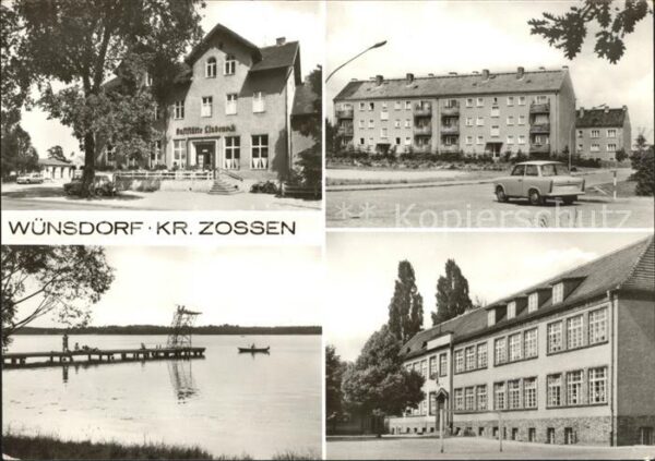 Wuensdorf Gaststätte Wohnblocks Steg Schule