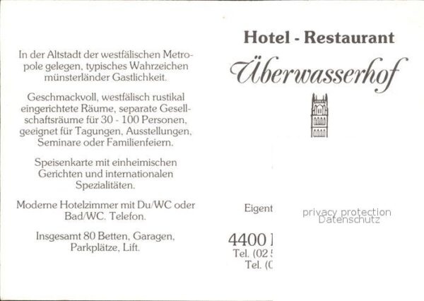 Muenster Westfalen Hotel Restaurant Überwasserhof – Bild 2