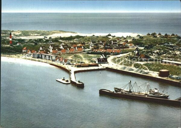 Hoernum Sylt Hafen Frachtschiff Nordseebad Fliegerau