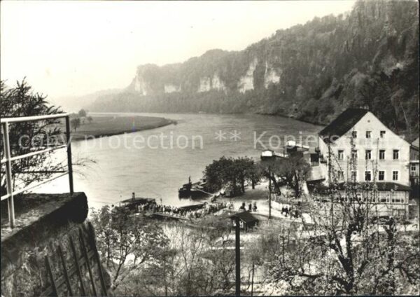 Rathen Saechsische Schweiz Kurort an der Elbe Elbsandsteingebirge