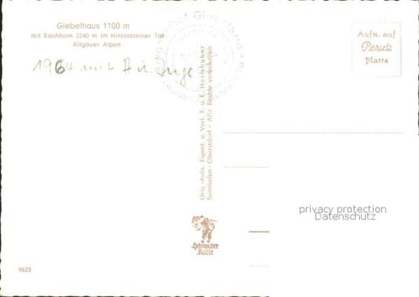 Hinterstein Bad Hindelang Berggasthaus Giebelhaus mit Rauhhorn im – Bild 2