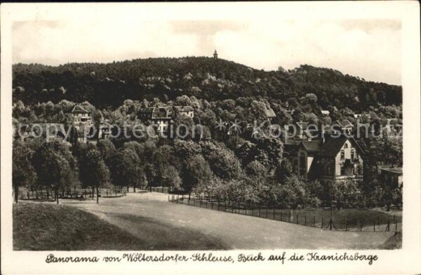 Woltersdorf Erkner Panorama Woltersdorfer Schleuse mit Kra
