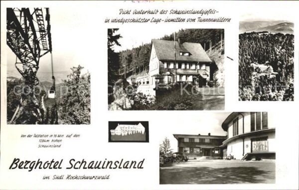 Schauinsland Berghotel Schauinsland Seilbahn Panoram