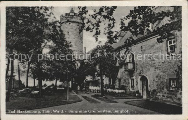 Bad Blankenburg Burgruine Greifenstein Burghof