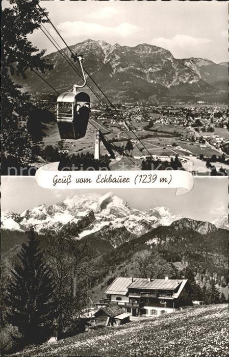 Garmisch-Partenkirchen Berggasthof Eckbauer Seilbahn Panorama