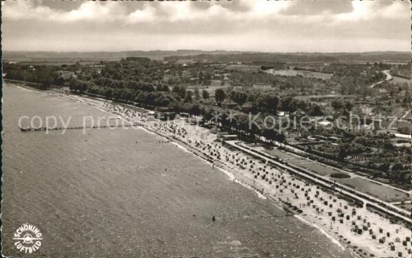 Eckernfoerde Ostseebad Strand Fliegeraufnahme