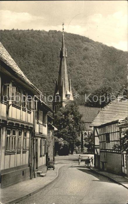 Ilfeld Suedharz Dorfpartie Obertor Kirche