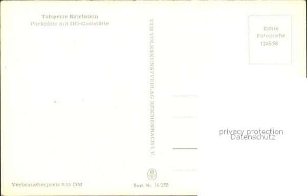Kriebstein Talsperre Parkplatz mit HO Gaststätte – Bild 2