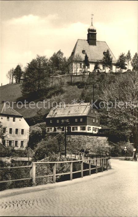 Olbernhau Erzgebirge OT Oberneuschönberg Dorfpartie