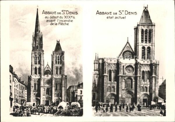 Saint-Denis Seine Abbaye de St Denis avant l'incendie de